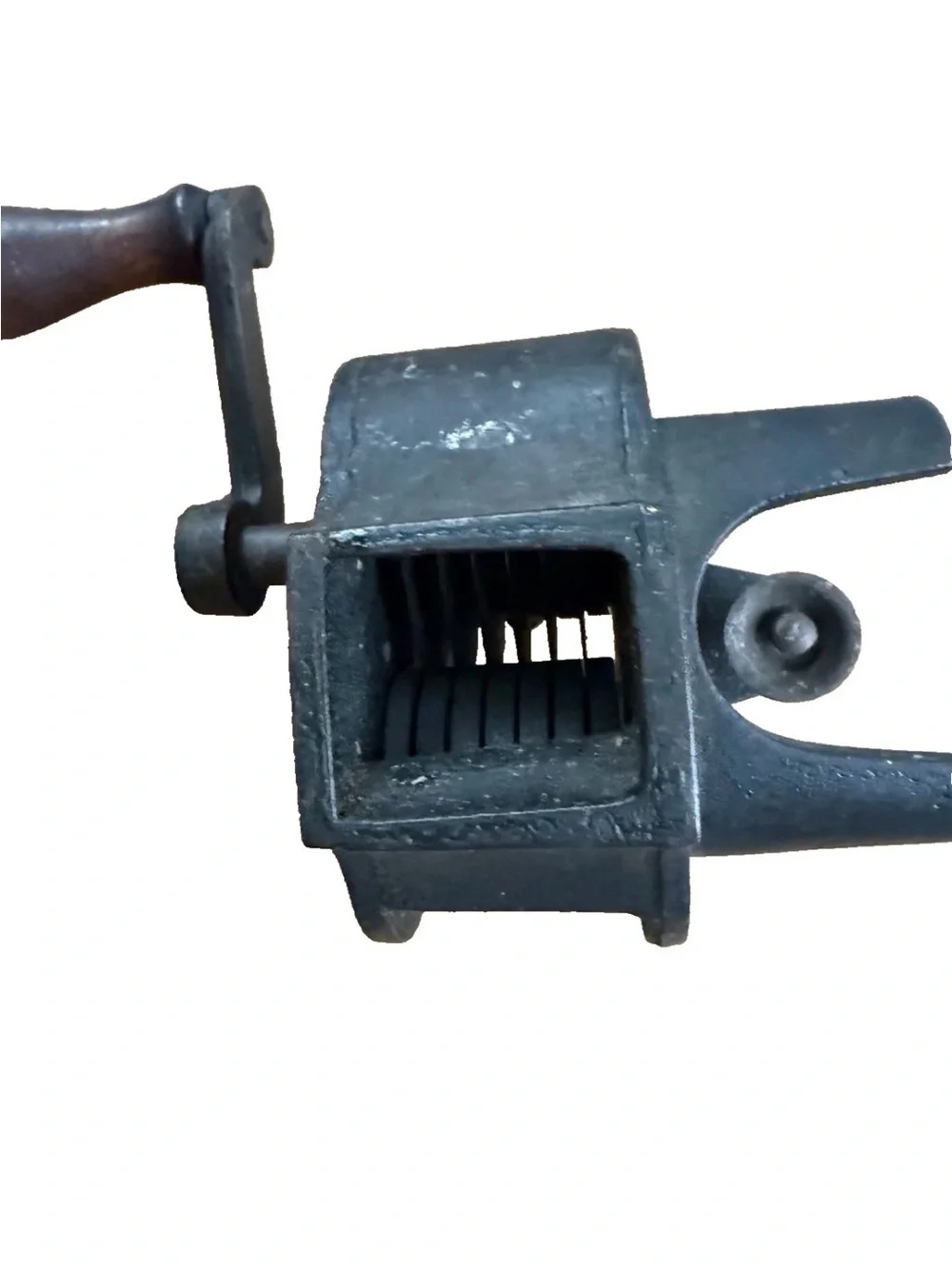 Antique Cast Iron Hand Cranked Tech 0 Bean Cutter/French Bean Slicer Collectible
